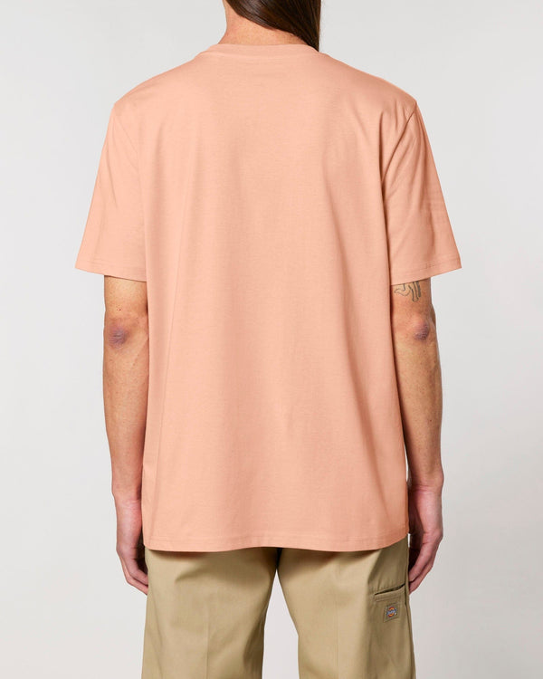 hewn. Mens Classic-fit Organic Cotton T-shirt in Peach Orange