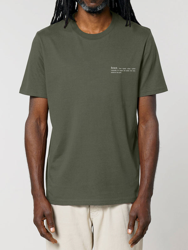 Men's Organic Cotton Classic Fit T-Shirt | Pine Green Khaki