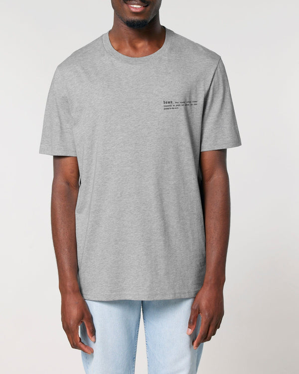 hewn. Mens Classic-fit Organic Cotton T-shirt in Rock Grey Marl