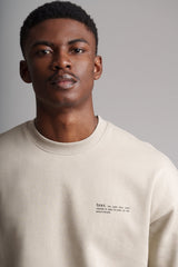 Immaculate Vegan - hewn. Mens Organic Cotton Signature Oversized Sweatshirt in Limestone Grey