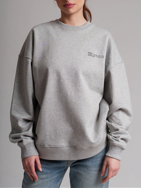 Women's Organic Cotton Signature Oversized Sweatshirt | Rock Grey Marl