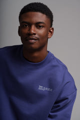 Immaculate Vegan - hewn. Mens Organic Cotton Signature Oversized Sweatshirt in Dusk Purple