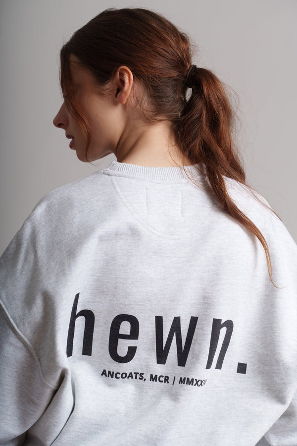 Women's Organic Cotton Signature Oversized Sweatshirt | Cloud Grey Marl