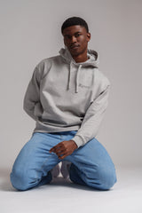 Immaculate Vegan - hewn. Mens Organic Cotton Signature Oversized Hoodie in Rock Grey Marl