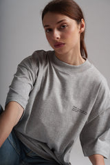 Immaculate Vegan - Women's Organic Cotton Signature Oversized T-Shirt | Rock Grey Marl