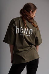 Immaculate Vegan - Women's Organic Cotton Signature Oversized T-Shirt | Pine Green Khaki