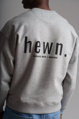 Immaculate Vegan - hewn. Mens Organic Cotton Signature Oversized Sweatshirt in Rock Grey Marl