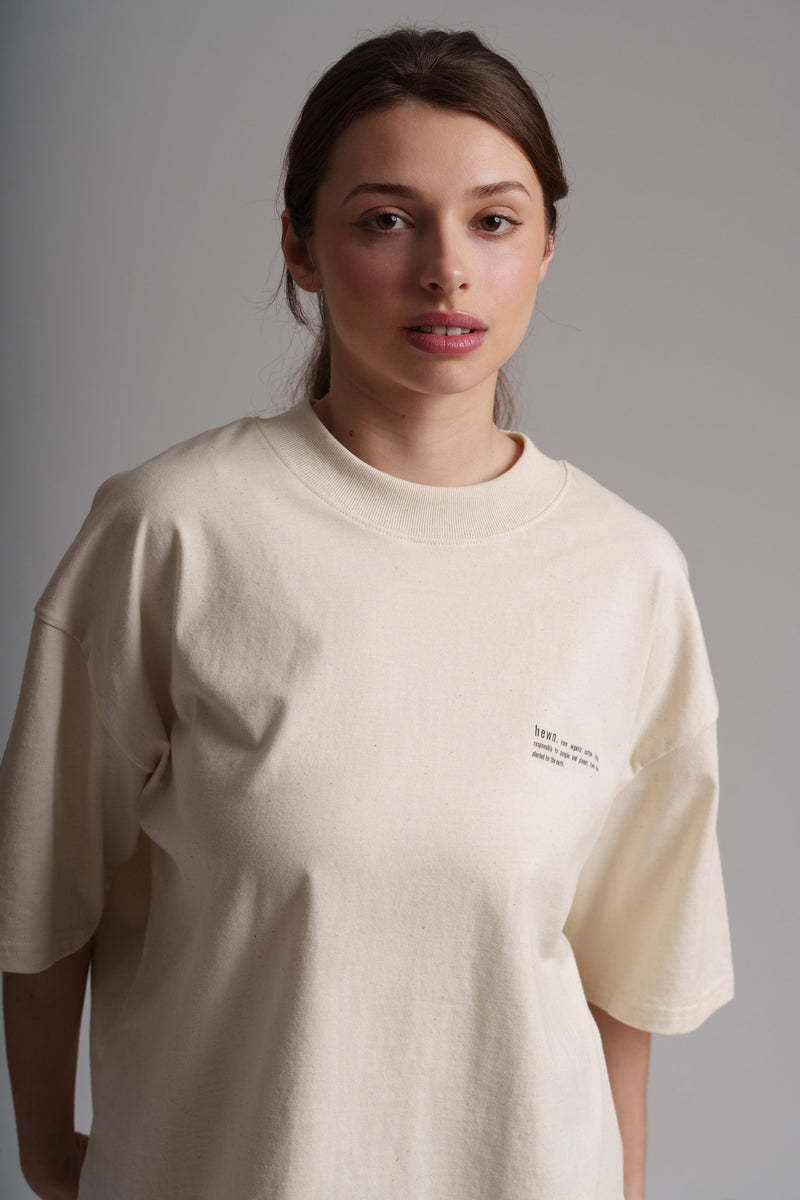 Women's Organic Cotton Signature Oversized T-Shirt | Natural Cotton