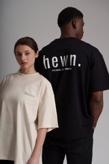 Immaculate Vegan - hewn. Mens Organic Cotton Signature Oversized T-shirt in Jet Black