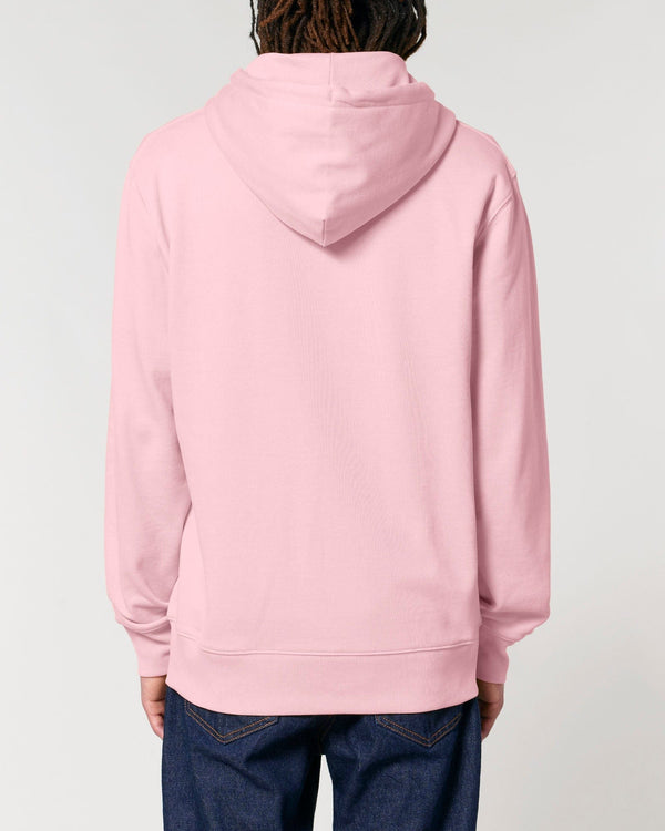 hewn. Mens Organic Cotton Relaxed-fit Zip Hoodie in Cherry Blossom Pink