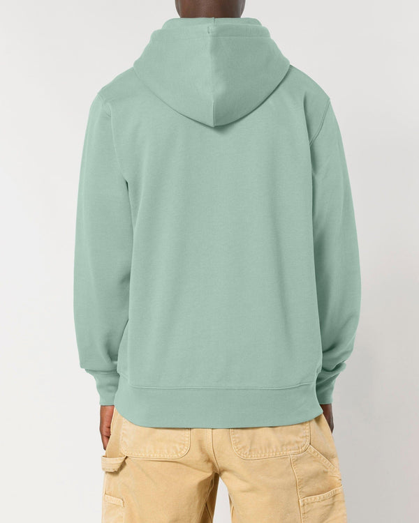 hewn. Mens Organic Cotton Relaxed-fit Zip Hoodie in Aloe Green