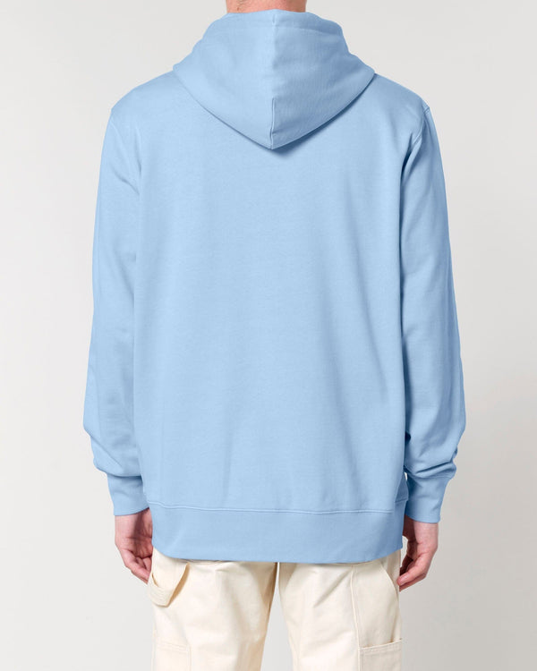 hewn. Mens Organic Cotton Relaxed-fit Zip Hoodie in Sky Blue