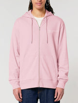 Immaculate Vegan - hewn. Mens Organic Cotton Relaxed-fit Zip Hoodie in Cherry Blossom Pink