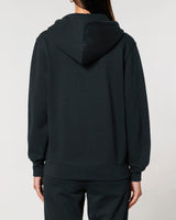Immaculate Vegan - hewn. Womens Organic Cotton Relaxed-fit Zip Hoodie in Jet Black