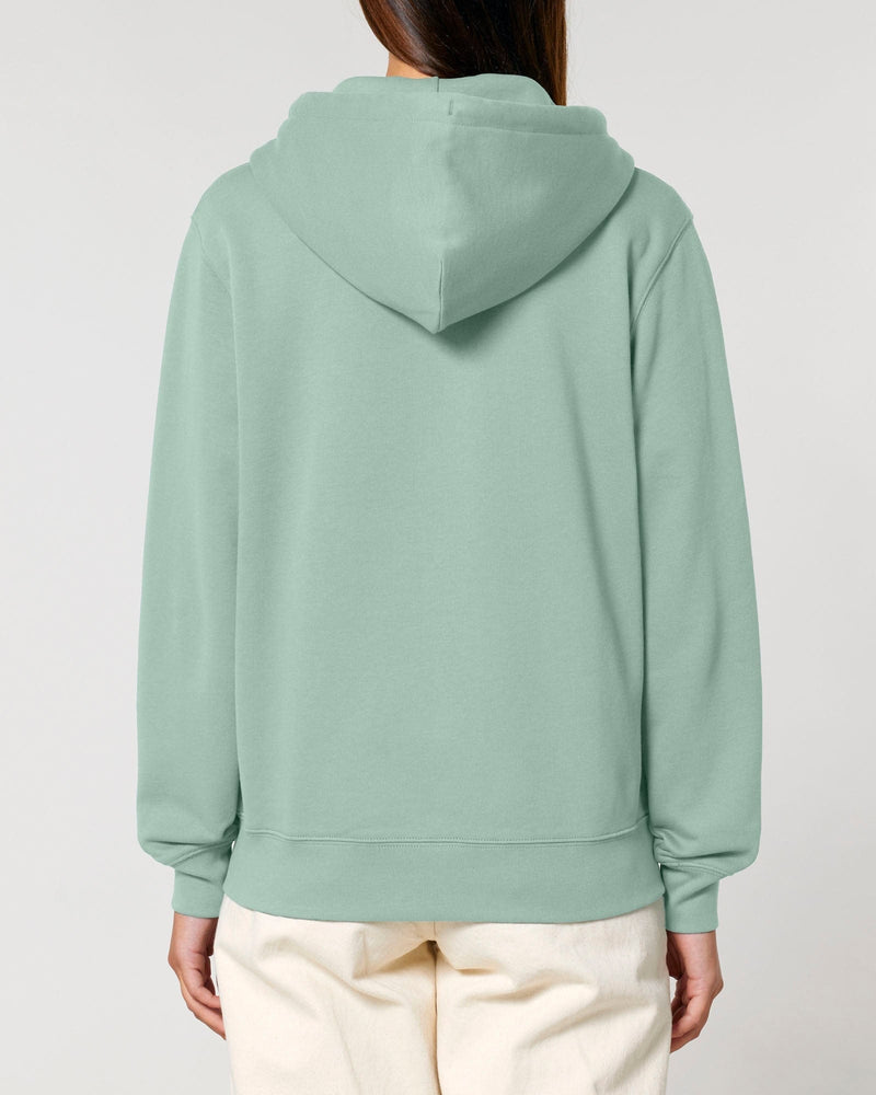 hewn. Womens Organic Cotton Relaxed-fit Zip Hoodie in Aloe Green