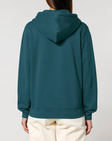 Immaculate Vegan - hewn. Womens Organic Cotton Relaxed-fit Zip Hoodie in Ocean Blue