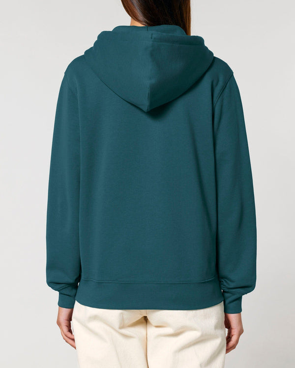 hewn. Womens Organic Cotton Relaxed-fit Zip Hoodie in Ocean Blue