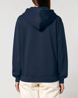 Immaculate Vegan - hewn. Womens Organic Cotton Relaxed-fit Zip Hoodie in Midnight Navy