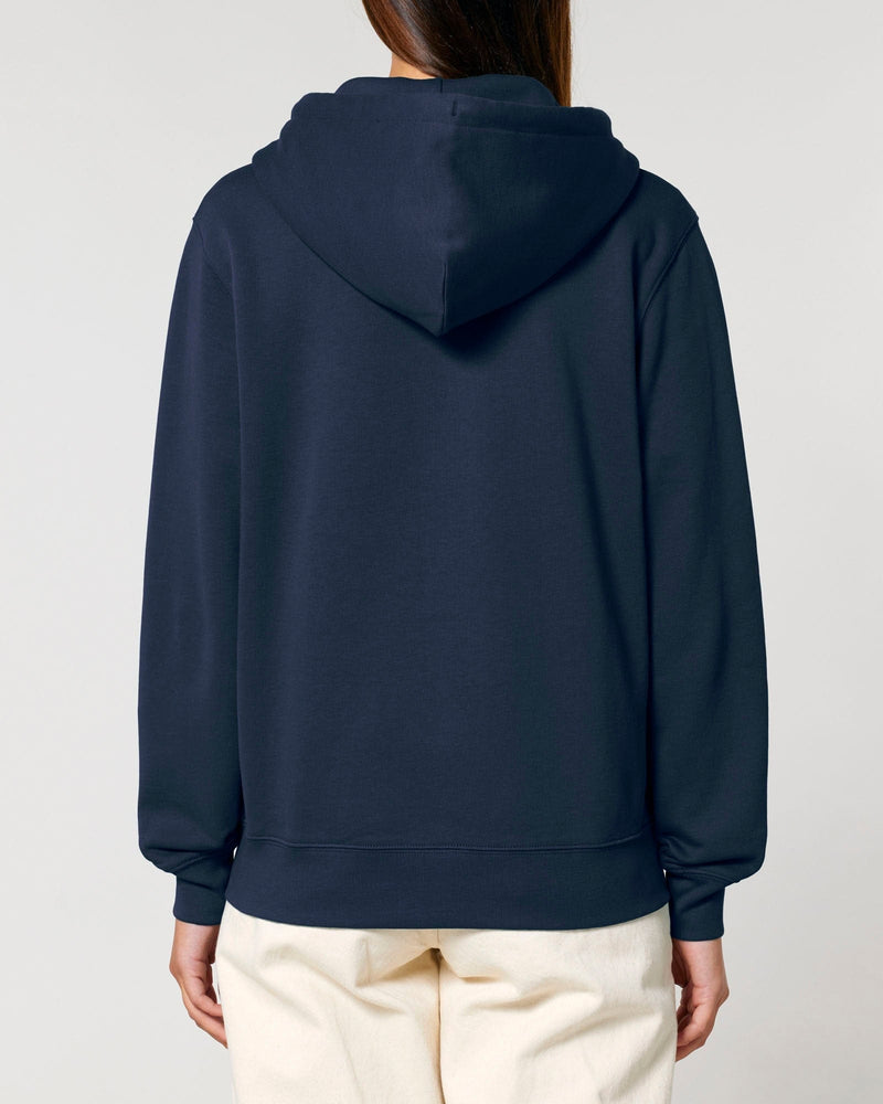 hewn. Womens Organic Cotton Relaxed-fit Zip Hoodie in Midnight Navy