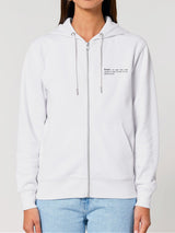 Immaculate Vegan - Women's Organic Cotton Relaxed Fit Zip Hoodie | Snow White