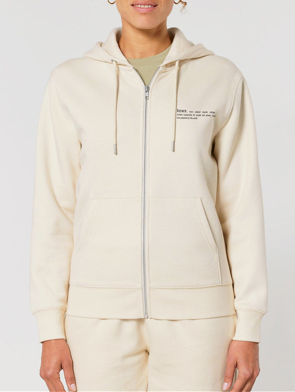 Women's Organic Cotton Relaxed Fit Zip Hoodie | Natural Cotton
