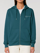 Immaculate Vegan - Women's Organic Cotton Relaxed Fit Zip Hoodie | Ocean Blue