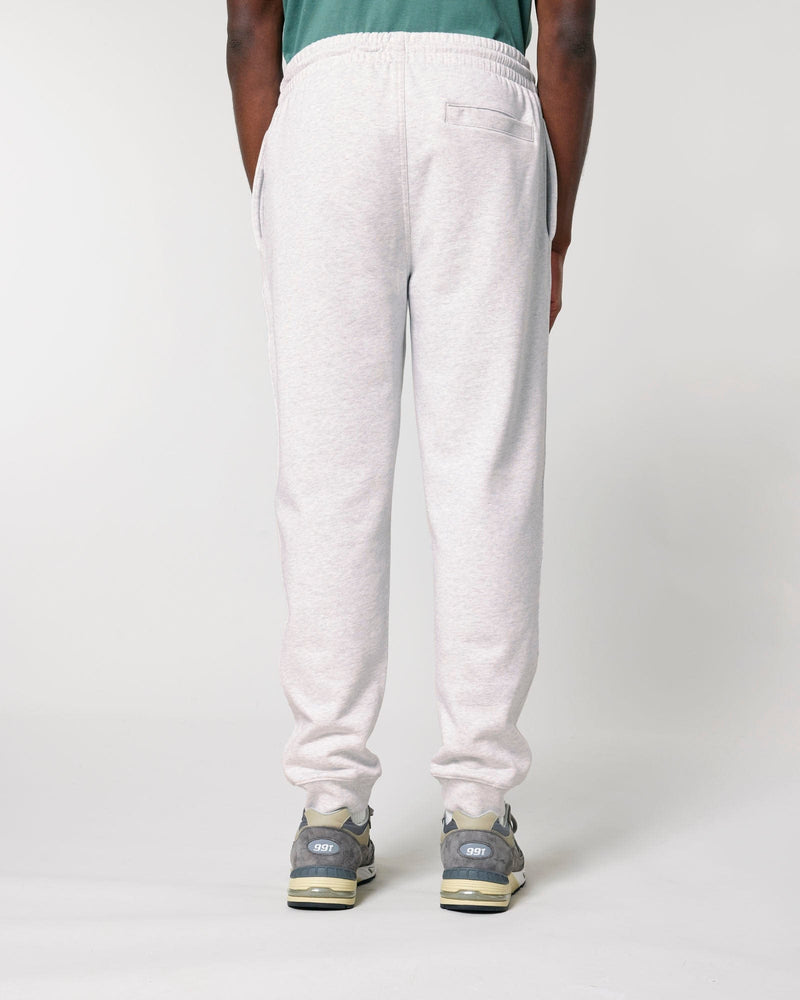 hewn. Mens Organic Cotton Relaxed-fit Joggers in Cloud Grey Marl