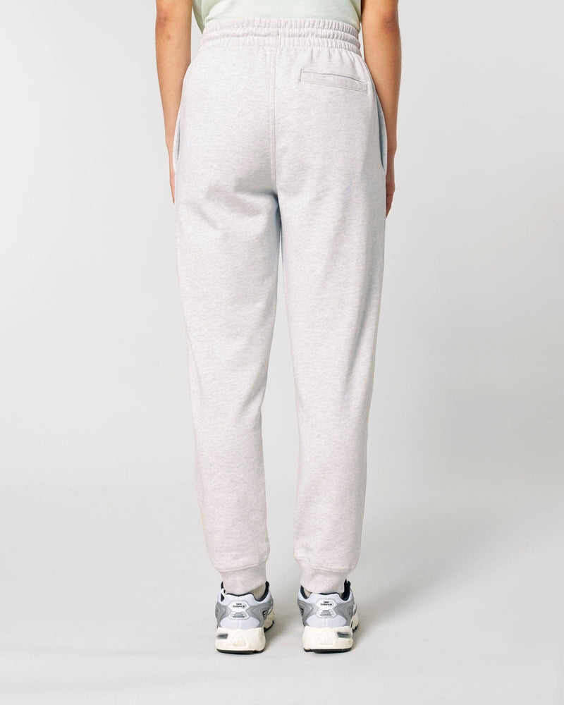hewn. Womens Organic Cotton Relaxed-fit Joggers in Cloud Grey Marl