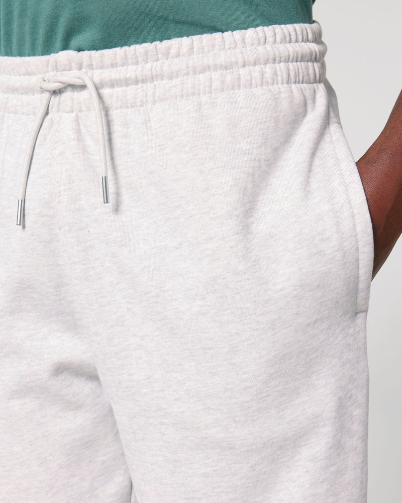 hewn. Mens Organic Cotton Relaxed-fit Joggers in Cloud Grey Marl