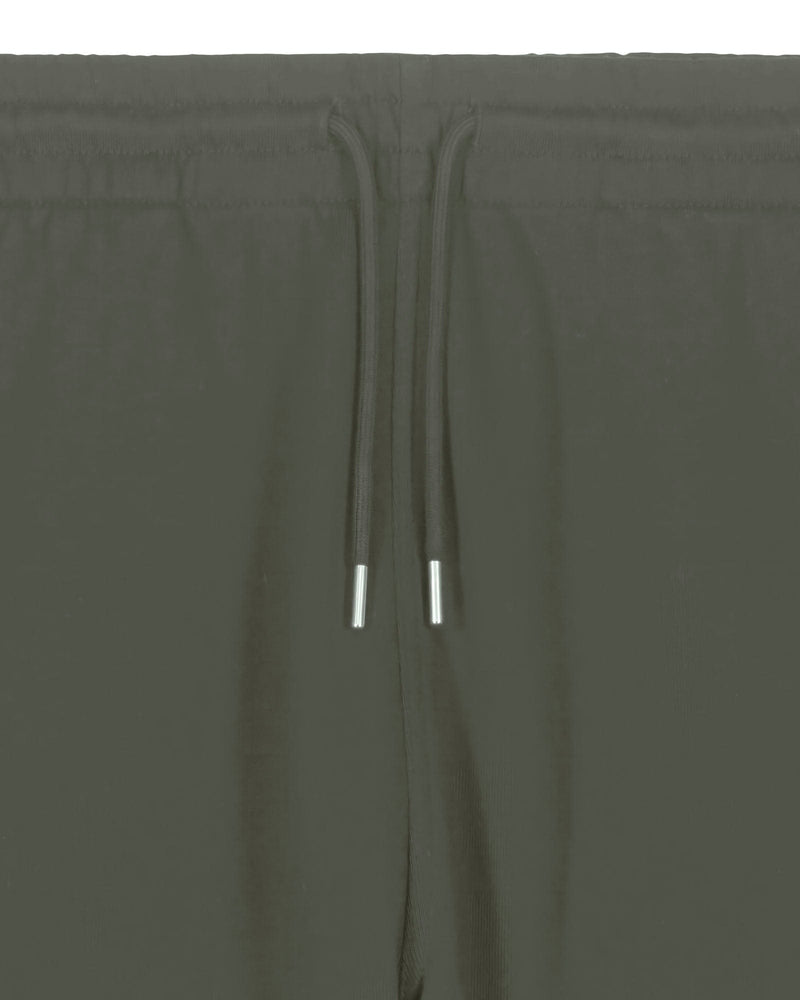 hewn. Womens Organic Cotton Relaxed-fit Joggers in Pine Green Khaki