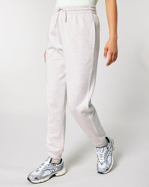 hewn. Womens Organic Cotton Relaxed-fit Joggers in Cloud Grey Marl