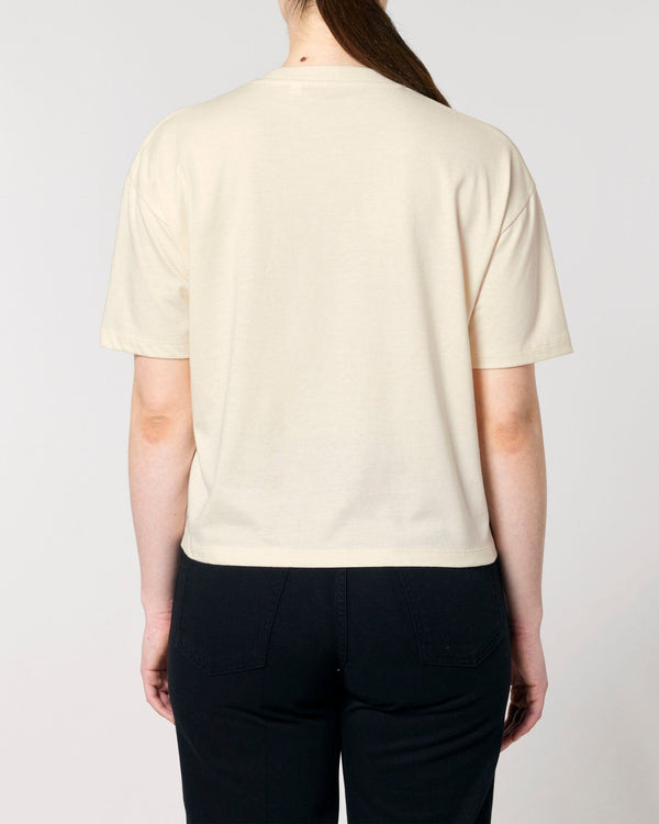 hewn. Womens Organic Cotton Boxy T-shirt in Natural Cotton