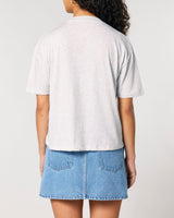 Immaculate Vegan - hewn. Womens Organic Cotton Boxy T-shirt in Cloud Grey Marl