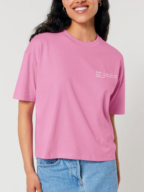 Women's Organic Cotton Boxy T-Shirt | Azalea Pink