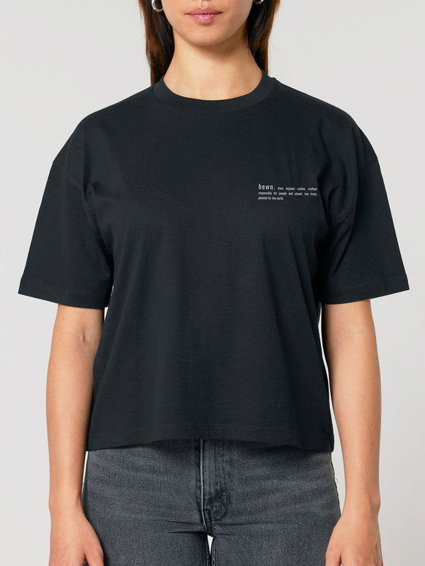 Women's Organic Cotton Boxy T-Shirt | Jet Black