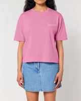 Immaculate Vegan - hewn. Womens Organic Cotton Boxy T-shirt in Azalea Pink