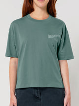 Immaculate Vegan - Women's Organic Cotton Boxy T-Shirt | Eucalyptus Green