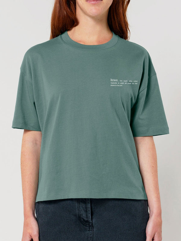 Women's Organic Cotton Boxy T-Shirt | Eucalyptus Green