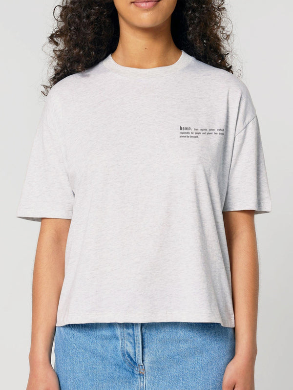 Women's Organic Cotton Boxy T-Shirt | Cloud Grey Marl