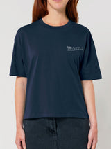 Immaculate Vegan - Women's Organic Cotton Boxy T-Shirt | Midnight Navy Blue