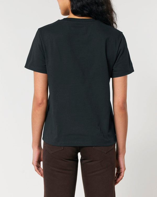 hewn. Womens Classic-fit Organic Cotton T-shirt in Jet Black