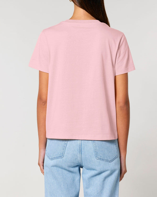 hewn. Womens Classic-fit Organic Cotton T-shirt in Cherry Blossom Pink