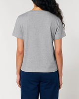 Immaculate Vegan - hewn. Womens Classic-fit Organic Cotton T-shirt in Rock Grey Marl