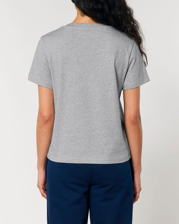 hewn. Womens Classic-fit Organic Cotton T-shirt in Rock Grey Marl