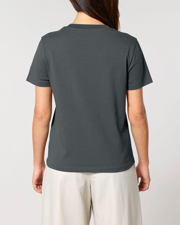 hewn. Womens Classic-fit Organic Cotton T-shirt in Anthracite