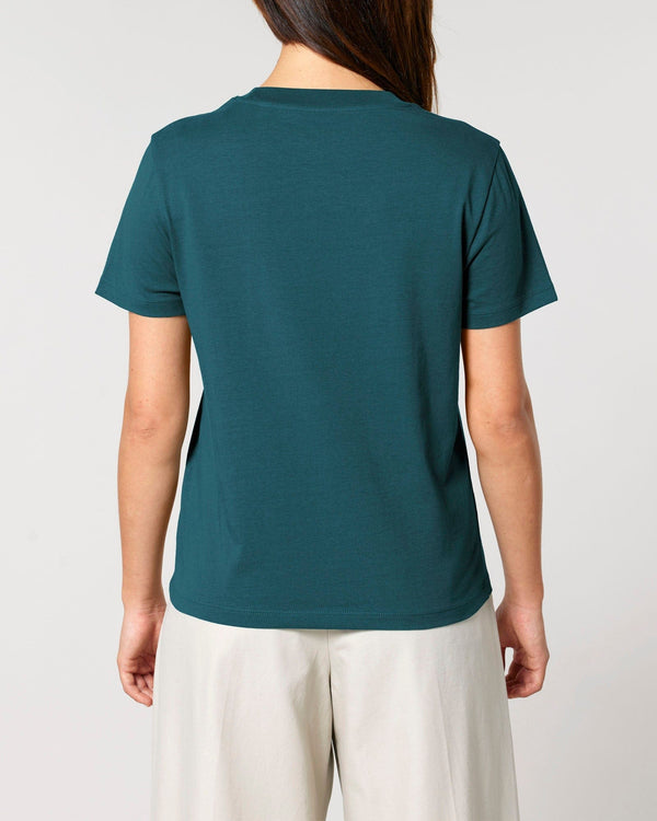 hewn. Womens Classic-fit Organic Cotton T-shirt in Ocean Blue
