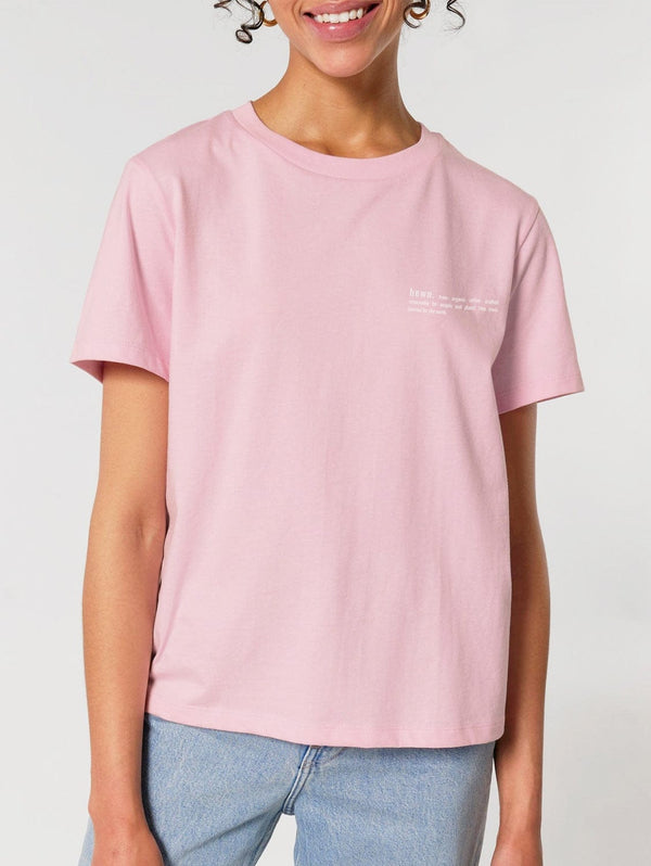 hewn. Womens Classic-fit Organic Cotton T-shirt in Cherry Blossom Pink