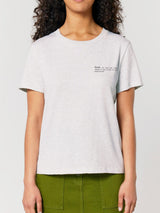 Immaculate Vegan - hewn. Womens Classic-fit Organic Cotton T-shirt in Cloud Grey Marl