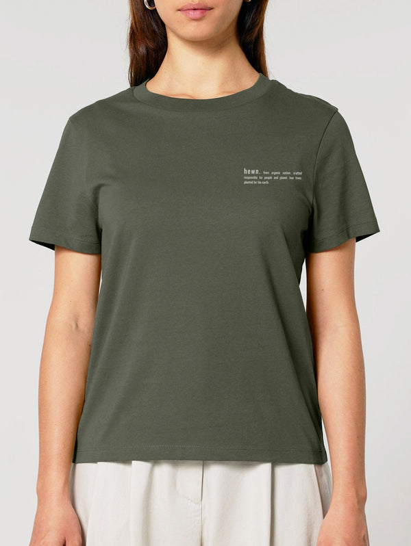 Women's Organic Cotton Classic Fit T-Shirt | Pine Green Khaki