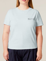 Immaculate Vegan - hewn. Womens Classic-fit Organic Cotton T-shirt in Blue Ice